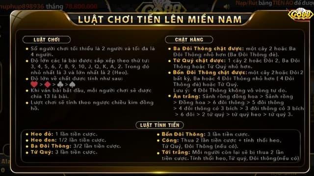 Lưu ý khi tham gia chơi tiến lên miền nam Go88 để tránh rủi ro